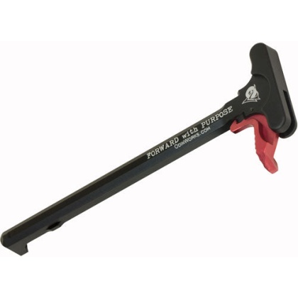 Odin Extended Charging Handle - Red For Ar-15