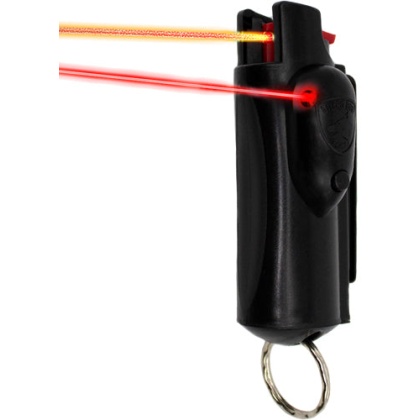 Guard Dog Accufire Pepper Spry - W- Laser Sight & Keychain Blk