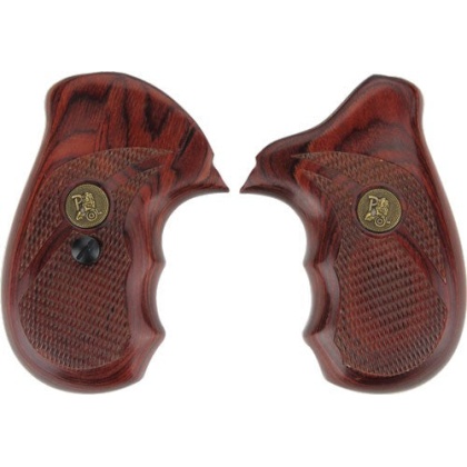 Pachmayr Laminated Wood Grips - Taurus 85 Rosewood Checkered